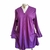 Cardigan Plus Size Feminino Malha Canelada Manga Longa Roxo G3