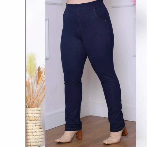 Calça Capri Legging Lisa Plus Size Poliamida Preta G4