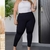 Calça Legging Longa Lisa Plus Size Dani Poliamida Preta G4 - comprar online