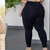 Calça Legging Longa Lisa Plus Size Dani Poliamida Preta G4 - Roupas da Zu