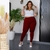 Calça Legging Lisa Plus Size Dani Poliamida Vinho G4 na internet