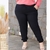 Calça Plus Size Jogger Feminina Preta G2