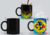 Taza mágica América de cerámica 11 onzas (340 ml), equipo de futbol Liga MX el diseño se muestra con agua caliente