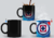 Taza mágica Cruz Azul de cerámica 11 onzas (340 ml), equipo de futbol Liga MX el diseño se muestra con agua caliente