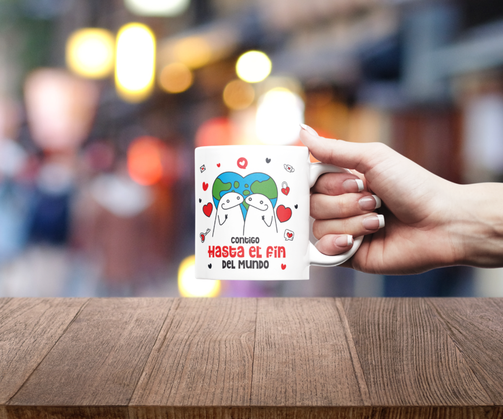 Taza para parejas personalizada Contigo