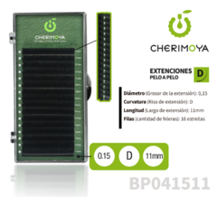 PESTAÑAS PELO A PELO / CHERIMOYA 0.15 D 11MM # BP041511