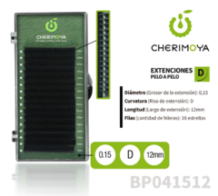 PESTAÑAS PELO A PELO / CHERIMOYA 0.15 D 12MM # BP041512