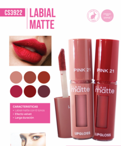 LABIAL LIQUIDO EFECTO MATTE GLAM / PINK 21 # CS3922