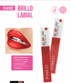 BRILLO LABIAL ALL DAY LONG / PINK 21 #CS 4582