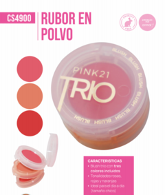 RUBOR EN POLVO 3 EN 1 TRIO / PINK 21 # CS4900