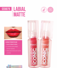 LABIAL LIQUIDO EFECTO MATTE ICONIC / PINK 21 # CS5075 - comprar online