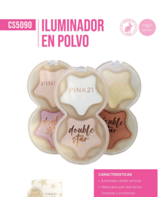 ILUMINADOR EN POLVO DOUBLE STAR / PINK 21 # CS5090