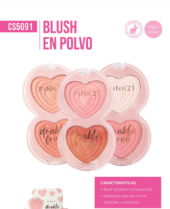 RUBOR EN POLVO DOUBLE LOVE / PINK 21 # CS5091