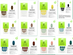 STICKER SEMIPERMANENTE 14PCS CHERIMOYA #BH011097