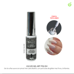 GEL NAIL ART POLIS LINER UV/LED 8ML PLATEADO BRILLANTE / CHERIMOYA # CH1042404