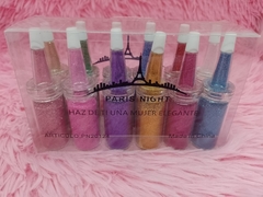 Paris Night Glitter para uñas Color/Blanco/Plateado Estuche x12u #20124 - comprar online