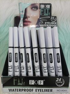 DELINEADOR EN FIBRA BLANCA / FOF FIT ME EYELINER WATERPROOF 24H # A041