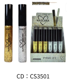 MASCARA DE PESTAÑA CON GLITTER / PINK 21 #CS3501