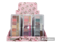 PALETA DE SOMBRAS + GLITTER / LOVE MAKER PINK 21# CS 4279