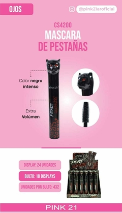 MASCARA DE PESTAÑAS FIERCE MASCARA / PINK 21#CS4200 - MODAIS MAYORISTAS