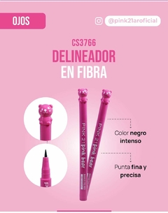 DELINEADOR NEGRO EN FIBRA - PINK BEAR / PINK 21