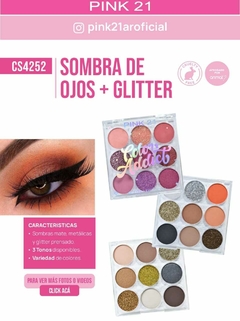 SOMBRA DE OJOS + GLITTER COLOR ADDICT / PINK 21#CS4252