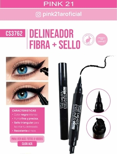 DELINEADOR EN FIBRA + SELLO THE CAGIER 2 IN 1 / PINK 21#CS3762