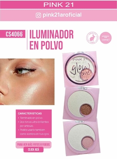 ILUMINADOR EN POLVO GLOW TIME / PINK 21 # CS4066