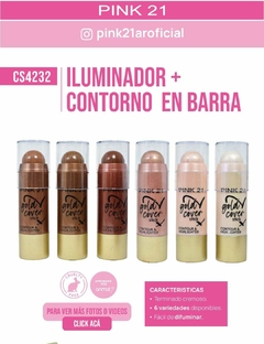 ILUMINADOR + CONTORNO EN BARRA GOLD COVER / PINK 21 # CS4232 - comprar online