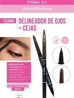 DELINEADOR DE OJOS + CEJAS / PINK 21 # CS 3866 - comprar online