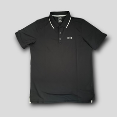 Camiseta Polo Golf Oakley Preta