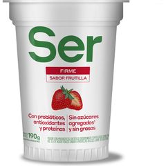 Ser Yogurt Con Probioticos Firme Frutilla Pote X 190 Gr