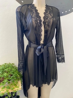 Robe Tule Transparente - PRETO