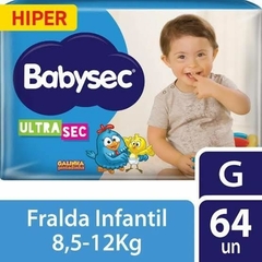 Fralda Babysec UltraSec Galinha Pintadinha G - 64 Unidades