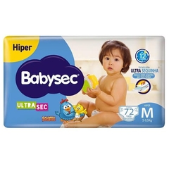 Fralda Babysec UltraSec Galinha Pintadinha M - 72 Unidades