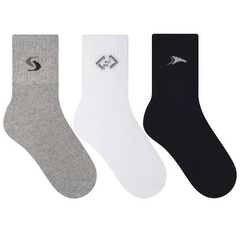 Kit 3 Pares de meias esportivas cano longo masculina selene - comprar online