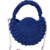 Bolsa Feminina Crochê Transversal Sol Grande de Luxo - Azul Marinho