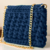 Bolsa de Crochê Ponto Cruzado cor Azul Marinho com alça transversal
