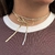 Choker laço dourado