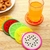 conjunto porta-copos de frutas de silicone colorido - This is For you