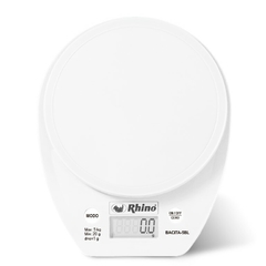 Báscula Electrónica Rhino de Cocina Con Tazón 5kg/1g Blanca ➡ BACITA-5BL - comprar en línea