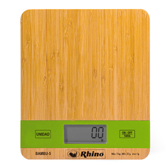 Báscula Electrónica Rhino para cocina Bambú Rectangular 5kg/1g BAMBU5 en internet