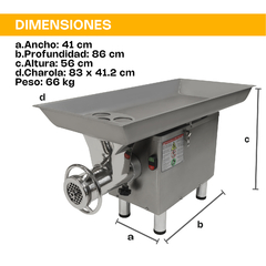 Molino Embutidor de carne 2 hp Rhino MOLEM-22M2 - comprar en línea