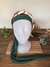 Turbante Slin Longo Verde Musgo + Faixa - comprar online