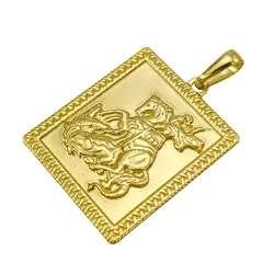 Pingente placa de São Jorge 3 cm x 4cm - comprar online