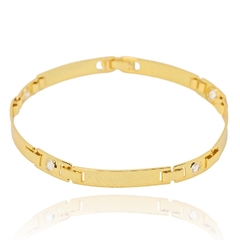 Bracelete liso c/ pedra - comprar online