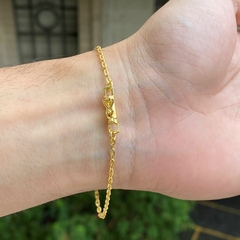 Pulseira cadeado 2 mm fecho canhão - comprar online