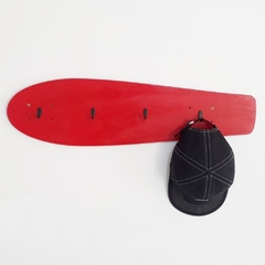 Cabideiro Shape de Skate Cruiser com 4 Cabides - Vermelho