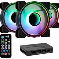 Kit 3 Coolers Aerocool Mirage 12 Pro ARGB + Hub + Controle na internet