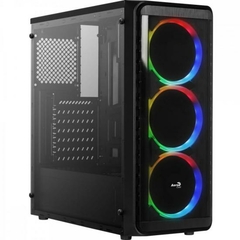 Gabinete Gamer Aerocool Window Preto RGB Lateral Acrílico - loja online